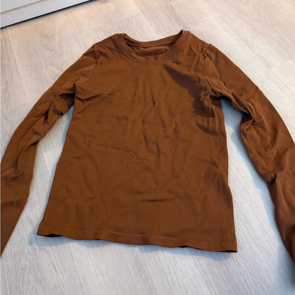Brown Long Sleeve Top
